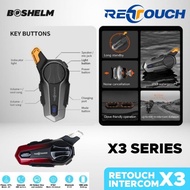 Boshelm Intercom Retouch X3 Bluetooth Helmet Rinkamoen