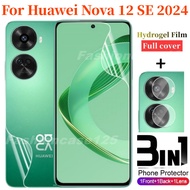 3in1 Huawei Nova 12 SE 12SE 2024 Hydrogel Film For Huawei Nova12SE HuaweiNova12SE 12s 12SE 12i  Front Back Full Cover Rear Camera Protective Film Protection Soft Screen Protector
