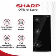 Sharp Kulkas 1 Pintu 185 Liter SJ-X197W-DW Shine Dandelion | Lemari Es 1 Pintu Sharp Double Freezer SJ-X197W