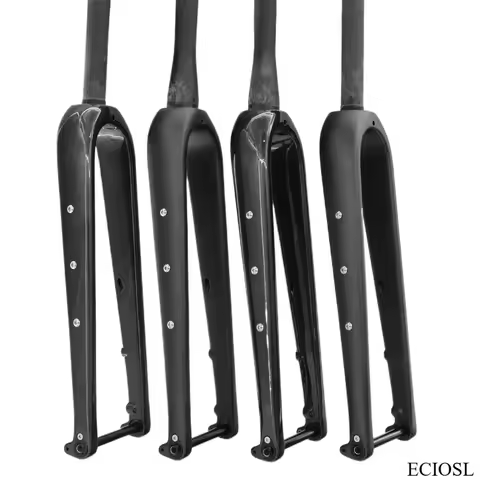 Ultra-light T800 Carbon Gravel Bike Fork Matte Finish 700C Steerer Tube 100mm Open Road Bike Frame C