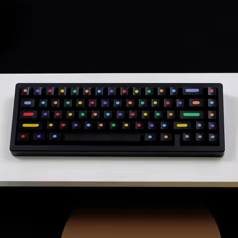 Aifei GMK Dots Keycaps 122 Keys Fog Translucent ABS Double Shot Cherry Black White for Mechanical Ke