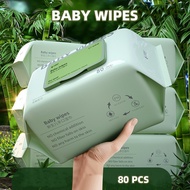 【1 -3 days delivery】The best Organic Baby Wipes 80 Pcs Per Pack 99% Water Hypoallergenic (Non-Alcoho