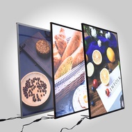 led photo frame light box glass advertising led restaurant menu board