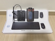 Dell KM3322W 無線鍵盤滑鼠套裝 + Genius 數字鍵盤 + Lenovo 滑鼠