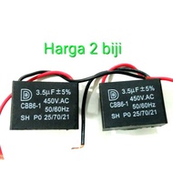 2 biji Fan Capasitor 3.5uf Fan capacitor 3.5 uf