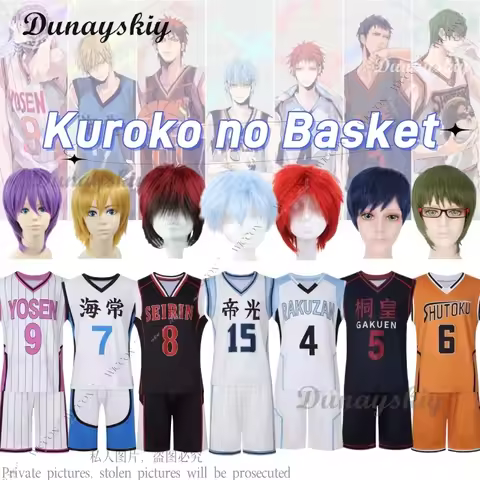 Shintarou Midorima Atsushi Murasakibara Taiga Kagami Daiki Aomine Cosplay Uniform Wig