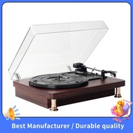 【NEW】Retro Vinyl Record Player W/ Dustproof Cover Record Player 33/45/78RPM Turntables Gramophone Ph