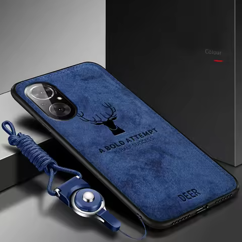 For Huawei Nova 9 SE Case Soft Silicone+Hard fabric Deer Slim Protective Back Cover Case for huawei 