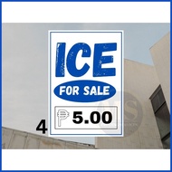 ﹍ ☑ ◬ Ice for Sale Ice Candy for Sale Ice Tubig for Sale Signage(Laminated Signage and Waterproof V