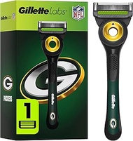 Gillette Labs Special NFL Packers Edition Shaving Razor for Men - 1 Handle, 1 Razor Blade Refill, Pe