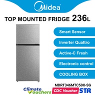MIDEA 236L Top Mounted Fridge | MDRT346MTC50X-SG