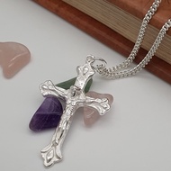 Pure 925 Silver The Crucifix Pendant 925 纯银天主教十字架吊坠