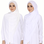 ERA MAYA Rania Premium Heavy Chiffon Basic Long Wide Shawl Tudung Bawal Nikah Tunang Kahwin - Plain 