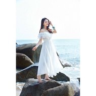 JULIET KOREAN SABRINA DRESS VINTAGE - DRESS PANTAI | DRESS CASUAL |