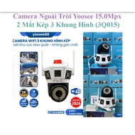 Yoosee Outdoor Camera 15.0Mpx 2 Dual Eyes 3 Frames (3Q015) with Siren and 2-Way Talk