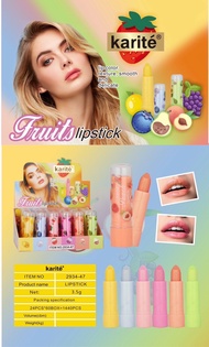 2934 Karite ลิปมันเปลี่ยนสี กลิ่นผลไม้ 6กลิ่น เปลี่ยนสีชมพูอ่อน.