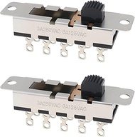 ECSiNG 2pcs 10Pin 4 Position Slide Switch 0499000070 SS-24N01 3A 250VAC 6A 125VAC Compatible with Sc