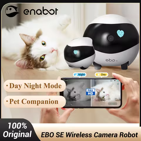 Enabot EBO SE Camera Robot 1080P Camera Remote Control Home Security Pet Camera Startlight Night Vis
