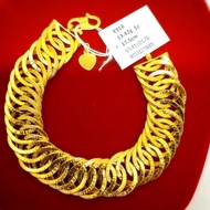 LAELA RANTAI TANGAN LIPAN KAIT 4 HOLLOW EMAS TULEN 916 GOLD BRACELET