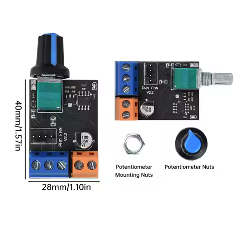 DC 12V PWM Server Fan Speed Controller 3-Wire 4-Wire Motor Stepless Speed Regulator Control Governor