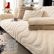【SG】Jacquard Plush Sofa Couch Cover Soft Couch Covers Non Slip Sectional Sofa Slipcover