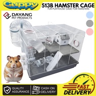 Dayang 513B Hamster Cage w Accessories and Hamster Tube Tunnel with Water Bottle Wheel 47x30x37cm