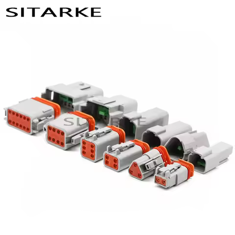 1 Set Deutsch DT Connector DT06-4S/DT04-4P 2P 3P 4P 6P 8P 12P Waterproof Electrical Plug For Car Mot