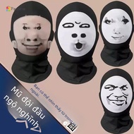 PANTENE Elastic Mesh Mask, Funny Emoji Human Face Printed Mask Costume Funny Mask