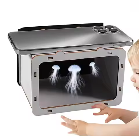 1pc 3D Holographic TV Cinema Projector Smart Phone Hologram Projector Student Science Experiment DIY
