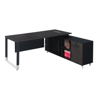 [特價]傢俱工場-伯格 黑色 6尺L型辦公桌
