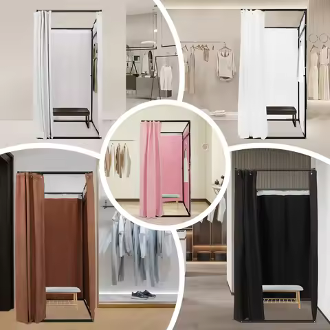 Clothing Store Fitting Room Portable Changing Room 39.37*39.37*78.74in Boutique Mobile Fitting Room 