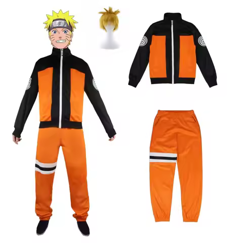 Anime Cosplay Uzumaki Akatsuki Uniform Fancy Jacket Pants Suit Kunai Halloween Costume Adult Kids Cl