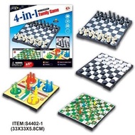 Family Board Games 4 in 1 set 2-4 Players