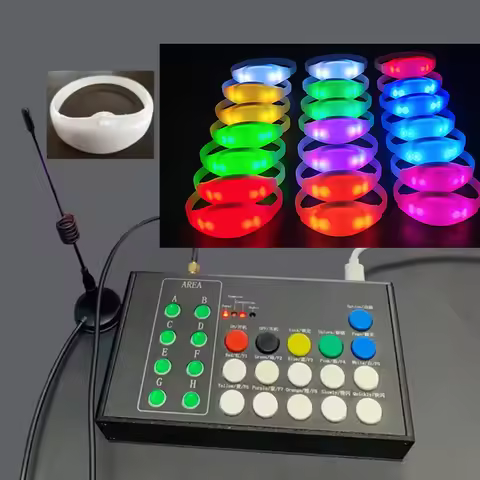 100/1000PCS LED Silicone Bracelets With or Without 24Keys Remote Controller Party Event Wedding DJ B