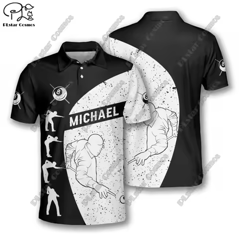 3D Printing Billiard 8 9 Ball Skull Polo Shirt Harajuku Streetwear Summer Tops Sleeveless T-Shirt Fi