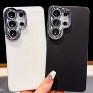 Casing For Samsung S26 Ultra S25 S24 S23 A27 A37 A57 Luxury Diamond Simple IMD Matte Phone Case shoc