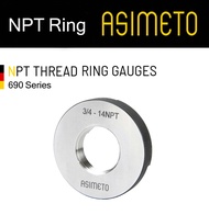 Asimeto สกรูริงเกจวัดเกลียวท่อ NPT (National Pipe Thread Taper) Thread ring gauge