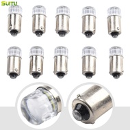 SUITU ไฟติดแผงหน้าปัดรถยนต์ทางทะเล12V แพ็คสีแดงแอลอีดีหลอดไฟขาว10ชิ้น BA9S