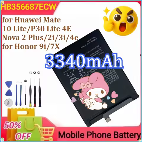 HB356687ECW for Huawei Mate 10 Lite/P30 Lite 4E/Nova 2 Plus/2i/3i/4e for Honor 9i/7X Mobile Phone Ba