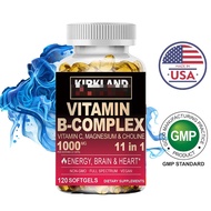 11 in 1 Vitamin B Complex Capsules Supports Metabolism, Energy & Immune Health Brain Health