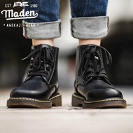 Maden Shoes Martin Shoes Mens High-top Leather Shoes British To Help Driving Shoes