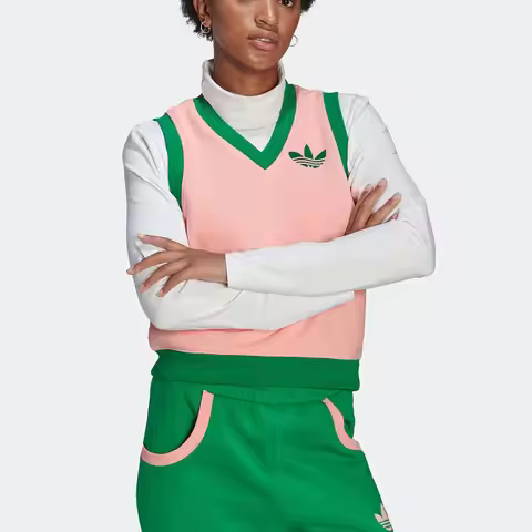 Adidas genuine Three Leaf Clover Womens SWEAT VEST Knit Vest IB2058