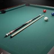 Elastic Leather Tip Chinese 8-Ball Cue Hand Polished Pool Cue Stick Safeguarding Rubber Bumper for B