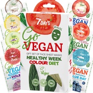 7Days Masks, face masks beauty skincare set/cloth masks face with hyaluronic acid, avocado oil, almo