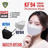 GOSHOP [Buy 5 Free 1] 10pcs KF94. 4ply [3D Fish Mouth] High Quality Disposable Earloop Face Mask Rea