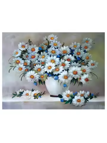 Little Daisy Flowers Cross Stitch DIY Embroidery Living Room Bedroom Decorative Painting 11CT 9CT Pr