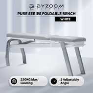 BYZOOM FITNESS Pure Series Foldable Bench (WHITE) - 5 adjustment angles