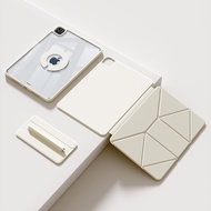 เคส iPad 11 แบบบางและน้ำหนักเบาพร้อมขาตั้งแบบหมุนได้ 360 องศา ดูดซับแม่เหล็ก สำหรับ Apple Air 7 iPad