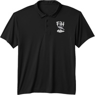 Fih Shoes Fish Funny Misspelled Meme Calling Humor Performance Polo Shirt