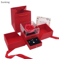Sunking Necklace Gift Box Rose Romantic Love Jewelry Gift Box Double Door Open Jewelry Box Present Valenes Day Gift Nice